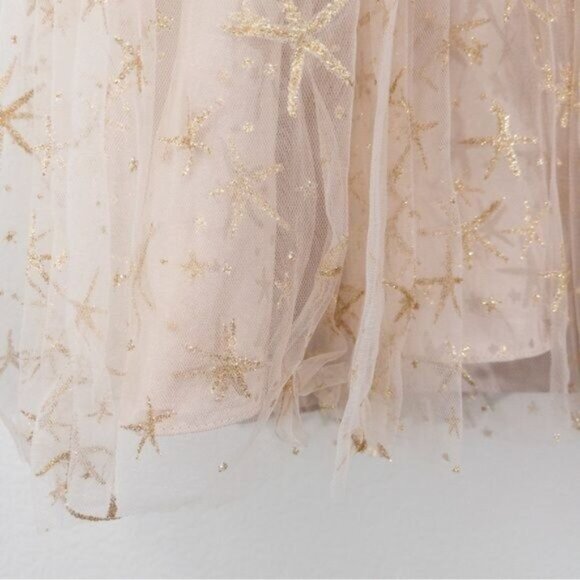 NWT BHLDN x Joanna August Brenda Star Strapless Midi Dress 8 Gold Bridal Tulle - Picture 14 of 14